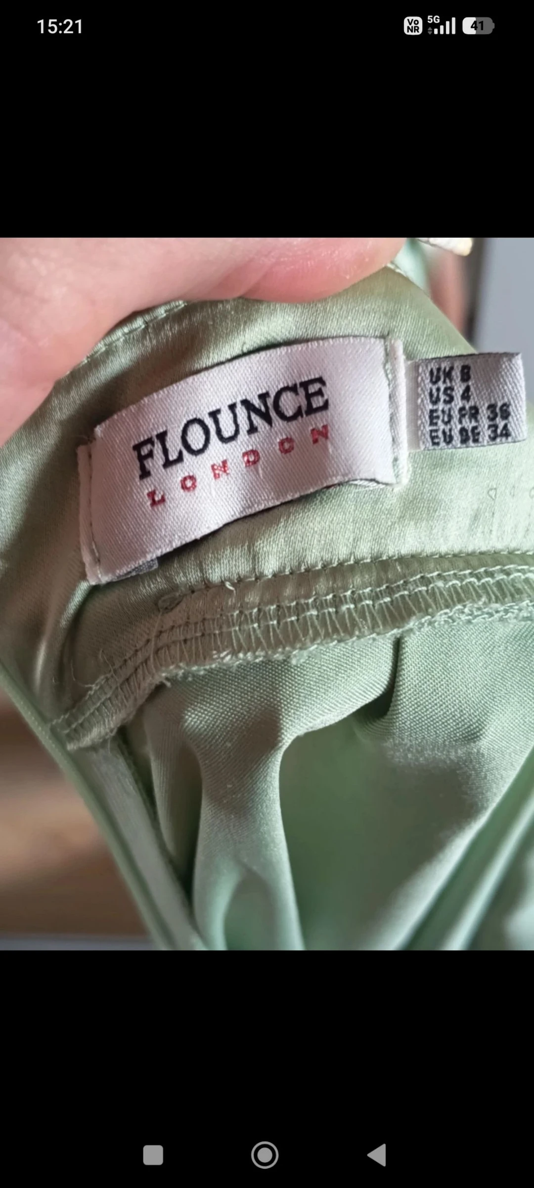 Calça de cetim verde – photo 7